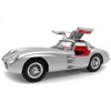 1955 Mercedes-Benz 300 SLR "Uhlenhaut Coupe" Silver with Red Interior 1/18 Diecast Model Car by CMC - image 3 of 4