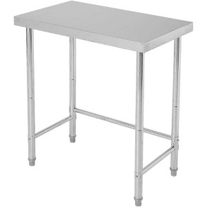 Stainless Steel Work Table 300LBS, NSF Heavy Duty Prep Table with Adjustable Feet & Locking Casters for Kitchen, Restaurant, Garage, Workshop - 1 of 4