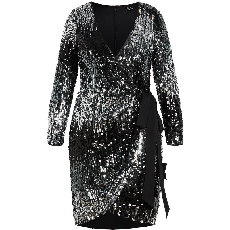 Women's Plus Size Irresistible Dress - Silver | CITY CHIC, 4 of 7