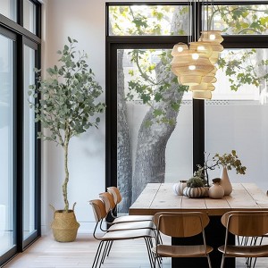 Plant Eucalyptus Tree 4/6 ft Tall, Modern Large Fake Plant Decor in Pot for Indoor Outdoor - 1 of 4