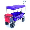 HOMLUX Push or Pull Folding Stroller Wagon with Canopy, 360° Wheels, 150lbs Capacity - 3 of 4
