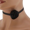 Unique Bargains Satin Ribbon Rose Pattern Adjustable choker necklace Wrap around wrist bracelet 1 Pc - 2 of 4