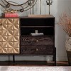 6-Drawer Dresser 2-Drawer Console Table Storage Cabinet Buffet Accent Cabinet Sideboard with 3D Geometric Pattern - ModernLuxe - 4 of 4