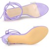 Allegra K Women's Open Toe Clear Strap Lace Up Clear Stiletto Heel Sandals - 4 of 4