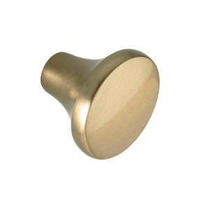 Sumner Street Home Hardware 10pk Lancaster 1-1/8" Round Knobs Satin Brass: Zinc Plated Dresser & Drawer Pulls, Gold Finish - 1 of 4