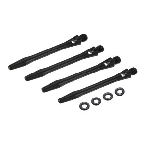 Unique Bargains 2BA Thread Aluminum Dart Shafts with Rubber Rings for Steel Tip 4 Pcs - 1 of 4