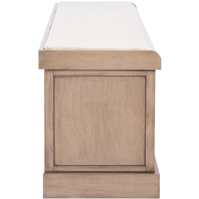 Landers Sand Cushioned 3-Drawer Storage Bench