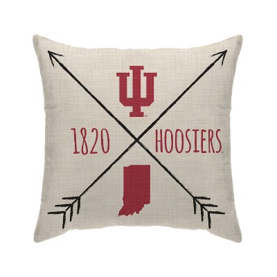 NCAA Indiana Hoosiers Cross Arrow Decorative Throw Pillow