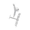 Pure Collection by Ross-Simons 0.10 ct. t.w. Diamond Flat-Back Ear Climbers in Sterling Silver - 3 of 4