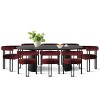 9 Piece Dining Set,83" Extendable Wood Dining Table with 8 Upholstered Velvet Dining Room Chairs,Farmhause,Indoor Furniture-Maison Boucle - 2 of 4