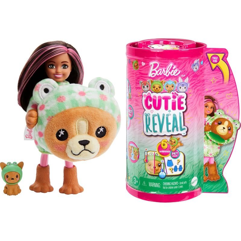 Barbie Cutie Reveal Puppy as Frog Costume-Themed Series Chelsea Small Doll &#38; Accessories, 1 of 6