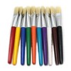 Charles Leonard Creative Arts Stubby Flat Brushes, Assorted Colors, 10 Per Pack, 3 Packs - 2 of 2