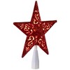 Northlight Lighted Glittered 5 Point Cut-Out Star Christmas Tree Topper - 9.75" -Red - Clear Lights - 4 of 4