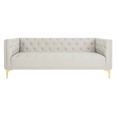 Florentino Tufted Sofa Light Gray - Safavieh