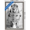 Trends International Reinders: Toilet Humor - Lion Toilet Framed Wall Poster Prints Barnwood Framed Version 14.725" x 22.375" - 3 of 4