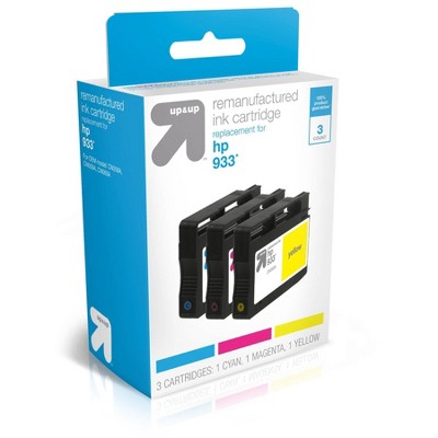 Remanufactured Cyan/Magenta/Yellow Standard 3-Pack Ink Cartridges - Compatible with HP 933 Ink Series Printers - TAR933CMY - up & up™