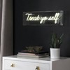 20" Treat Yo Self Acrylic Box Pendant Neon Yellow - JONATHAN Y: USB Powered, Modern Decor - 4 of 4