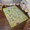 Nasitip Traffic Game City Street Map Area Rug for livingroom,Bedroom,Kids Playroom with  Machine Washable Non-Slip Carpet - 3 of 4