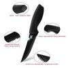 Lux Decor 8 Piece Steak Knives Set Stainless Steel Serrated Ultra Sharp Knives Dishwasher Safe High Carbon Knife Set Black - 3 of 4
