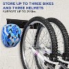 RaxGo Garage Bike Rack, Wall Mount Bike Hanger for 3 Bikes with 3 Adjustable Hooks for Helmets - 2 of 4