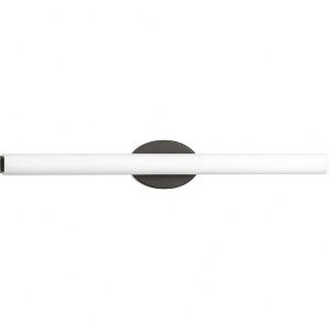 Progress Lighting Parallel Collection 1-Light LED Bath Vanity Fixture, Architectural Bronze, Tubular Opal Glass Shade - 1 of 4