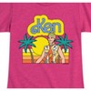 Girls' - Barbie - Cali Sunset Ken- Girls Fitted Short Sleeve Graphic T-Shirt Fitted Short Sleeve Graphic T-Shirt - 2 of 4