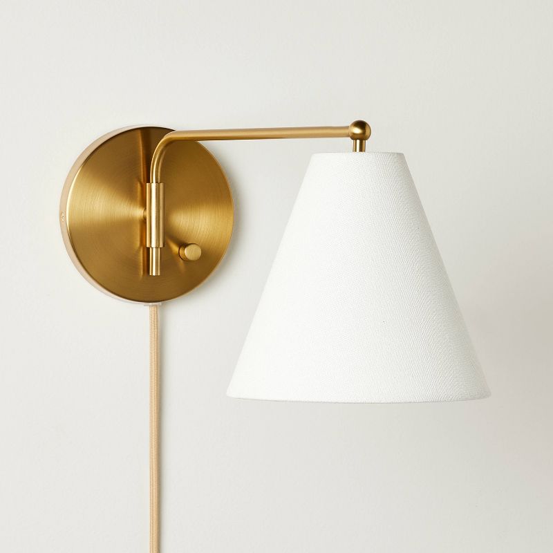 Wall Sconce with Horizontal Arm Brass - Threshold&#8482; designed with Studio McGee, 1 of 6