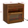 Kumasinova Wood Nightstand with Charging Station,Mid-Century Night Stand with Drawers&Open Shelf,Bedside Table with USB Ports,Bedroom Furniture - 2 of 4