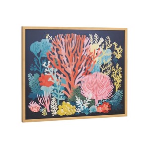Kate & Laurel All Things Decor 20"x16" Gallery Bright Coral Underwater Ocean Print by The Creative Bunch Studio Gold - 1 of 4