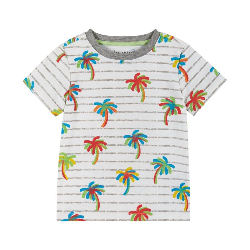 Andy & Evan  Toddler White Palm Printed Tee, 1 of 4