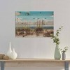 18" x 26" Sand Dunes Print on Planked Wood Wall Sign Panel Blue - Gallery 57: Modern Ocean Landscape Decor, Horizontal Art - 2 of 4