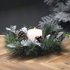 14"H Sullivans Snow Sugar Pine Christmas Mini Wreath, Green - 3 of 3
