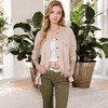 Anna-Kaci Women's Long Sleeve Button-Up Shirt with Chest Pockets and Textured Fabric - 2 of 4