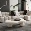 VYNXARIA 40-Inch Cream White Cloud Shaped Coffee Table with 3 Ball Legs - Chic Living Room Essential - 4 of 4