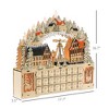 SEVOBAL Decorative Holiday Scene Props Christmas Village Advent Calendar Holiday Countdown Display, Gold, 20.08"*5.91"*19.29" - 2 of 4