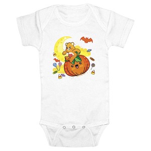 Infant's Care Bears Halloween Tenderheart Cute Pumpkin Bodysuit - 1 of 3