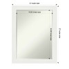 Amanti Art Vanity White Narrow Petite Bevel Bathroom Wall Mirror 27.5 x 21.5 in. - 4 of 4