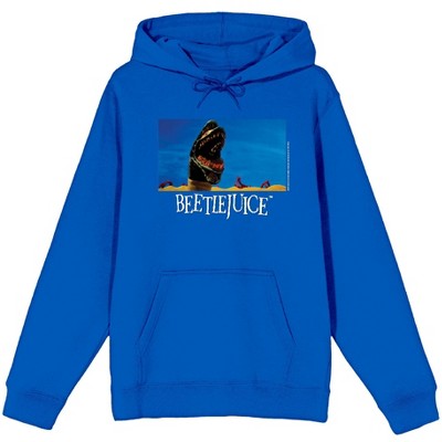 Beetlejuice Sandworm Adult Blue Long Sleeve Hoodie-large : Target