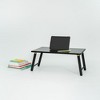 PJ Wood Folding Laptop Desk Tray,  Lightweight Portable Table for Bed or Couch Computer Work, Eating at Home, Small Spaces, 24 Inch, Black - 4 of 4