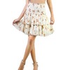 Artyska Women's Layered Ruffle High Smocked Waist Flared Floral Summer Mini Skirt - 2 of 4