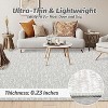 Coucheta Washable Area Rug , Modern Non-Slip Low Pile Indoor Carpet Machine Washable Soft Floor Mat for Living Room Bedroom Office,Multi-Color & Size - 3 of 4