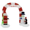 Aghana Digitals 102.4" Christmas Inflatable Arch Gate with LED Lights - Santa & Snowman Design, - 4 of 4