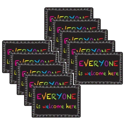 Smart Poly® Computer Mouse Pad, 8" x 10", Everyone is Welcome Here, Chalk Loop, Pack of 10