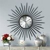 Dahlia Studios Castallia Black 28" Round Metal Sunburst Wall Clock - image 2 of 4