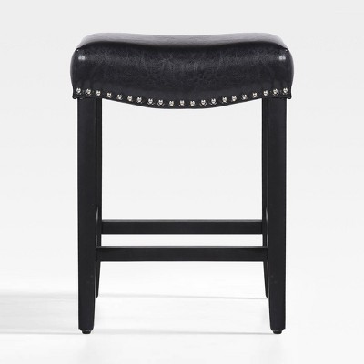 WestinTrends Upholstered Saddle Seat Barstool and Counter Stool