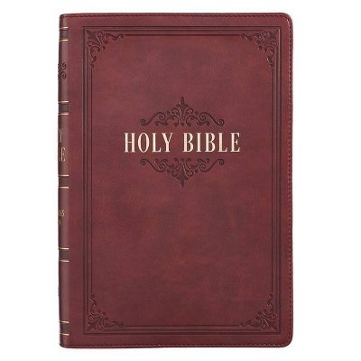 KJV Bible Giant Print Full Size Burgundy - Large Print (Leather Bound)