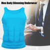 Unique Bargains Men Body Slimming Tummy Shaper Underwear Stretch Shapewear Waist Girdle Shirt Nylon - 2 of 4