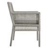 Modway Aura Dining Armchair Outdoor Patio Wicker Rattan Set of 2 - Gray Gray - 4 of 4