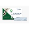 Delara GOTS Certified 100% Organic Cotton Fitted Sheet Set, 400TC Long Staple, Smooth & Breathable with Elasticized Deep Pocket - 3 of 4