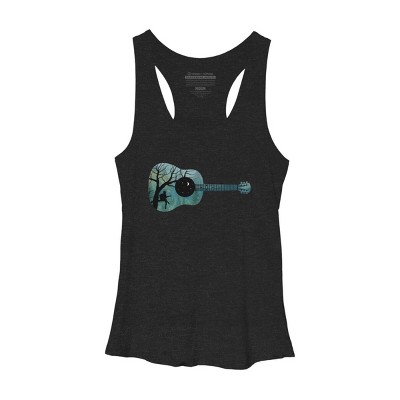 Women's Design By Humans All I Need is My Music and a Starry Night By Maryedenoa Racerback Tank Top